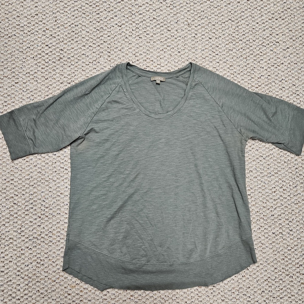 Lilla P Womens Light Green Short Sleeve Organic Cotton Shirt Cottagecore XL